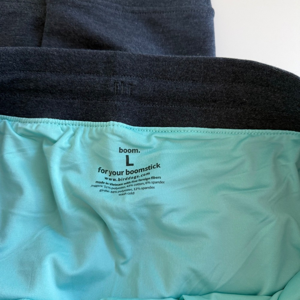 Birddogs Navy Jogger Sweatpants Built in Liner Men's Large NWOT‎ athleisure - Picture 4 of 5